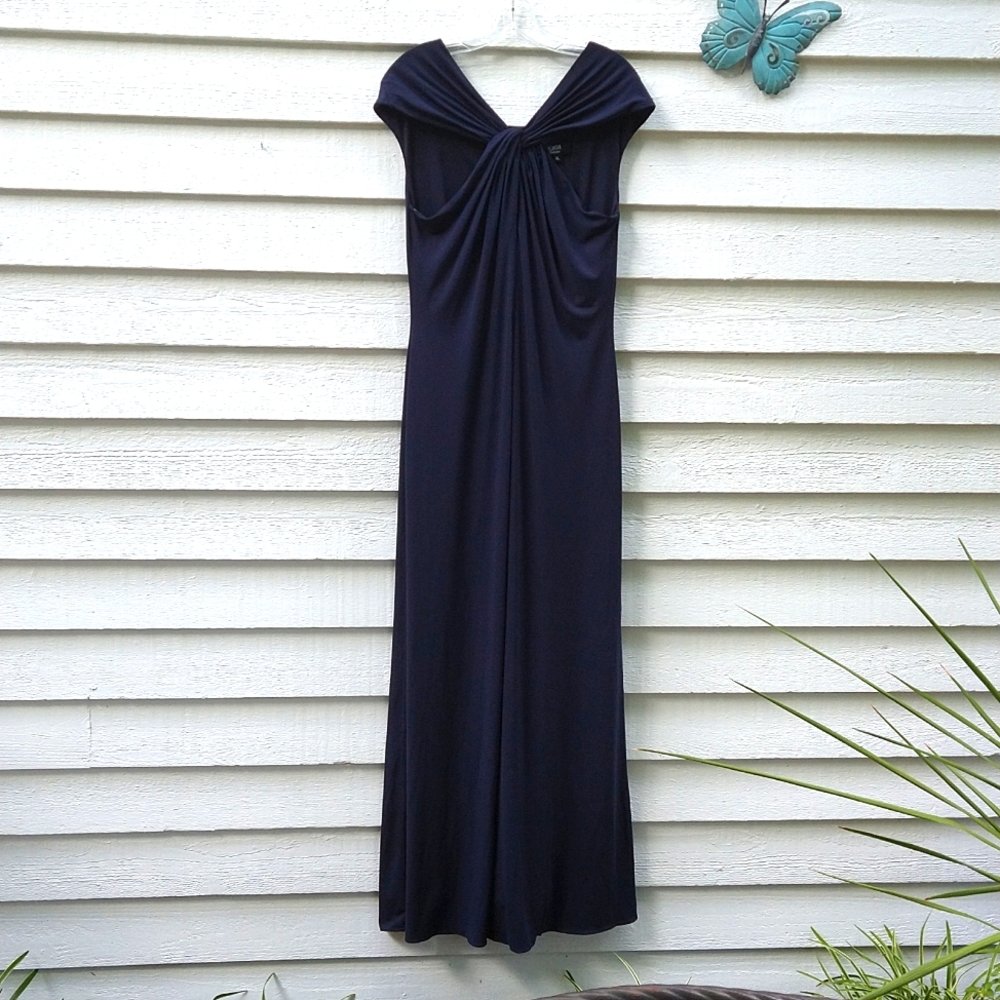 TADASHI COLLECTION NAVY MODERN GOWN